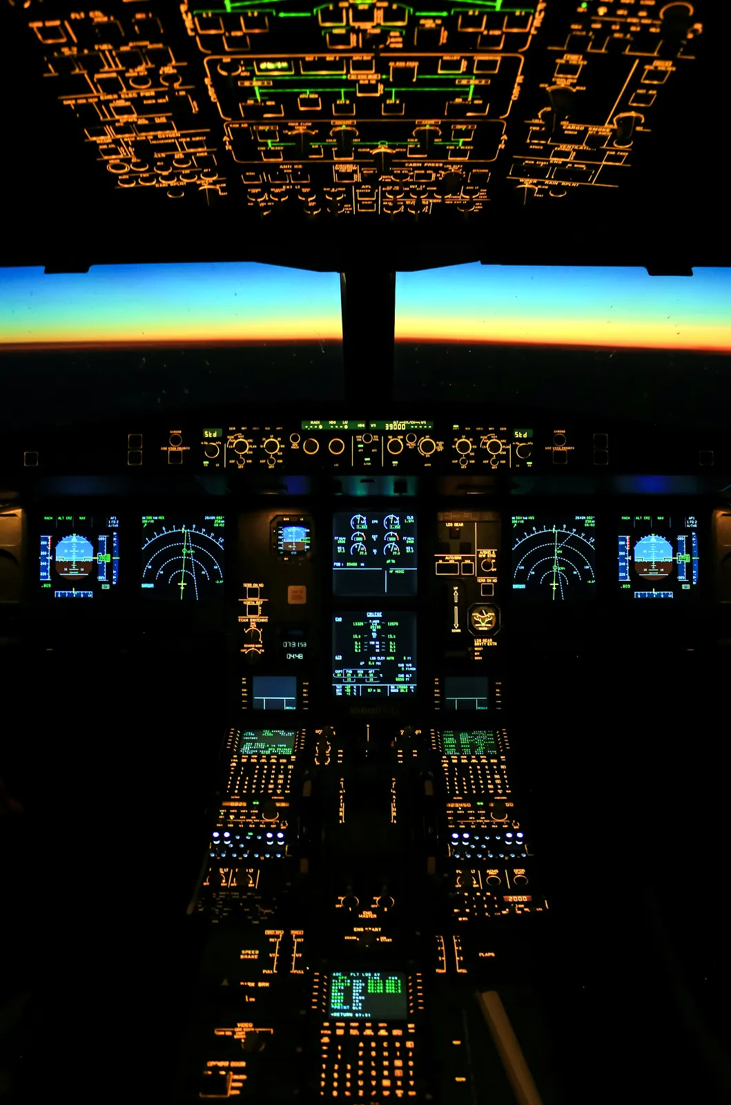 Cockpit at dusk