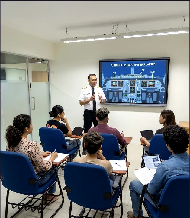 Gp Capt Saideep Lall (Retd) teaching at Aerogenesis